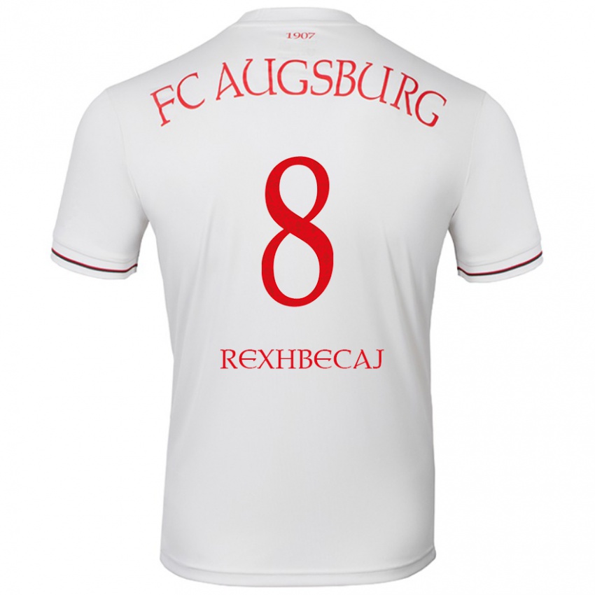 Niño Camiseta Elvis Rexhbecaj #8 Blanco 1ª Equipación 2024/25 La Camisa