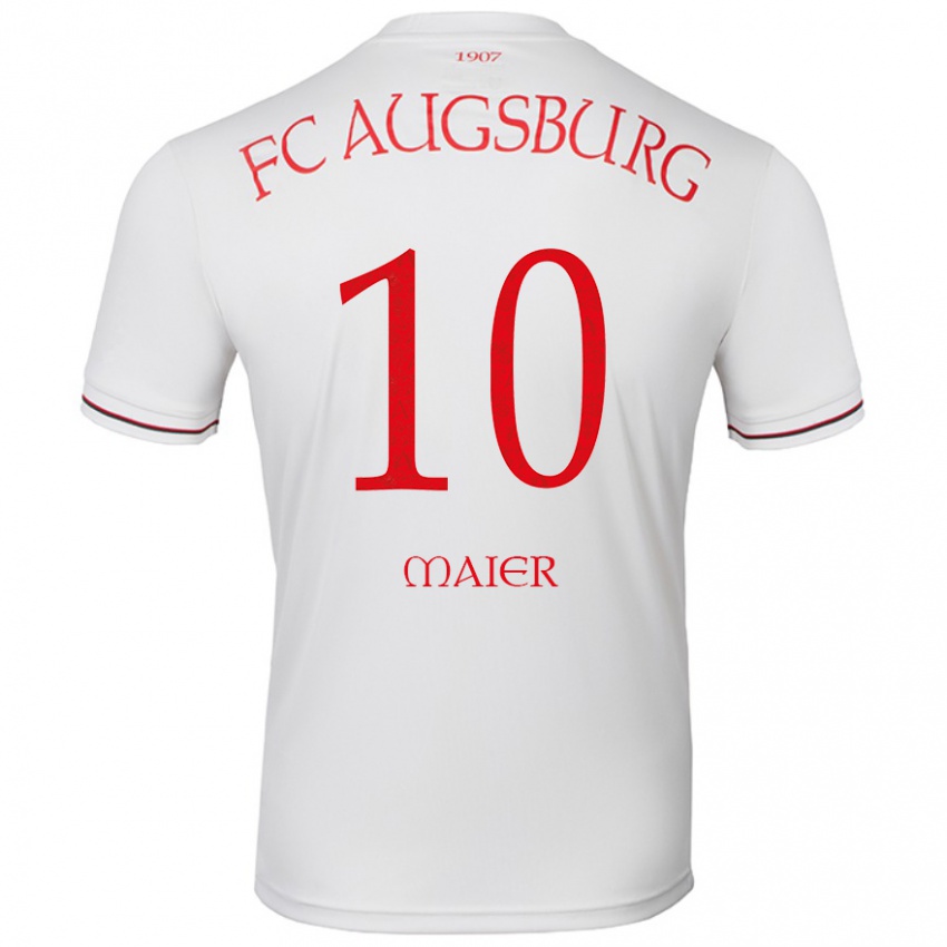 Niño Camiseta Arne Maier #10 Blanco 1ª Equipación 2024/25 La Camisa