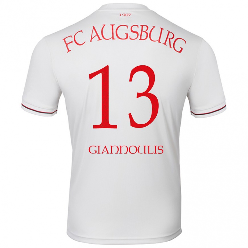 Niño Camiseta Dimitrios Giannoulis #13 Blanco 1ª Equipación 2024/25 La Camisa