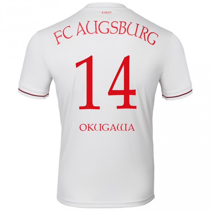 Niño Camiseta Masaya Okugawa #14 Blanco 1ª Equipación 2024/25 La Camisa