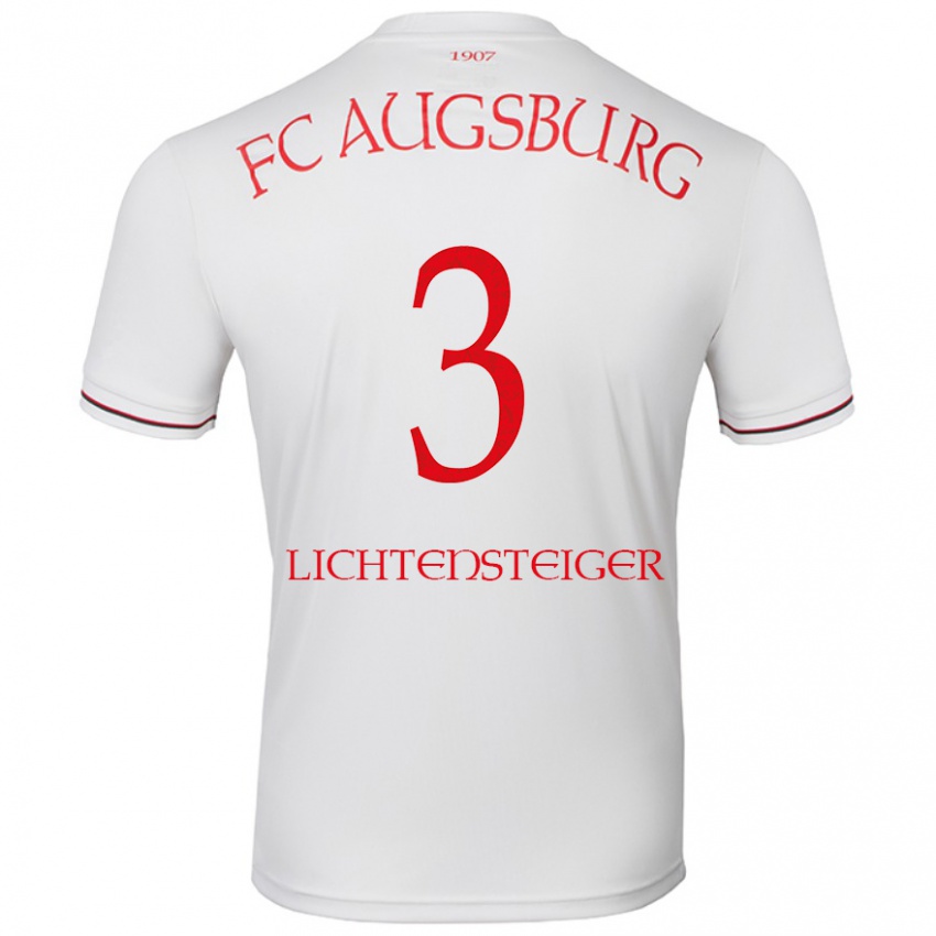 Niño Camiseta David Lichtensteiger #3 Blanco 1ª Equipación 2024/25 La Camisa