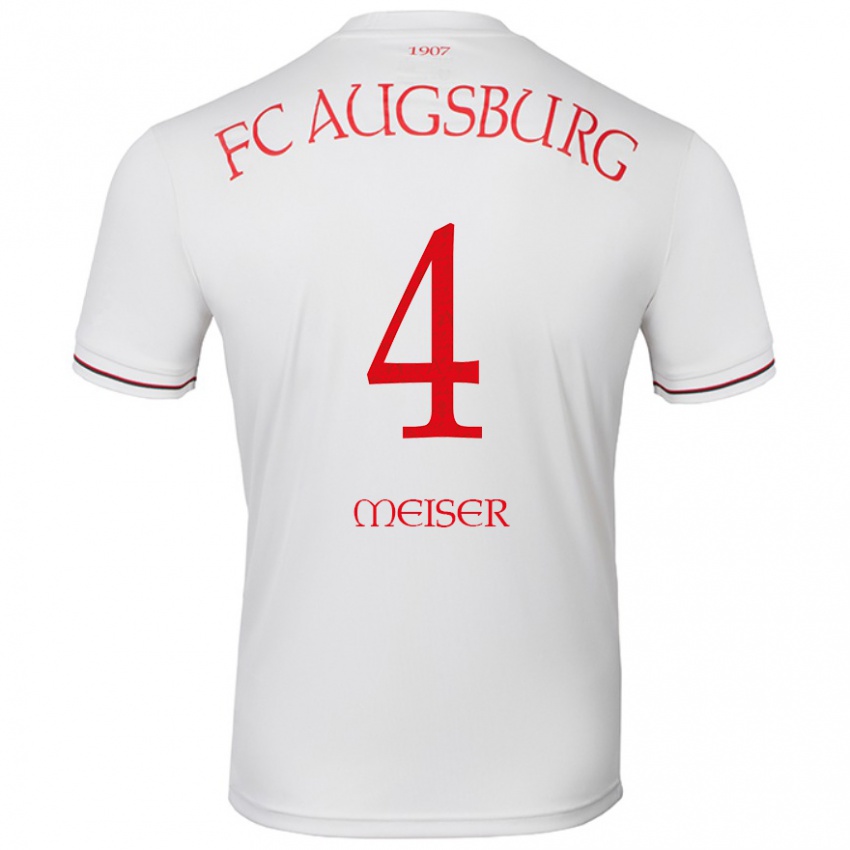 Niño Camiseta Felix Meiser #4 Blanco 1ª Equipación 2024/25 La Camisa