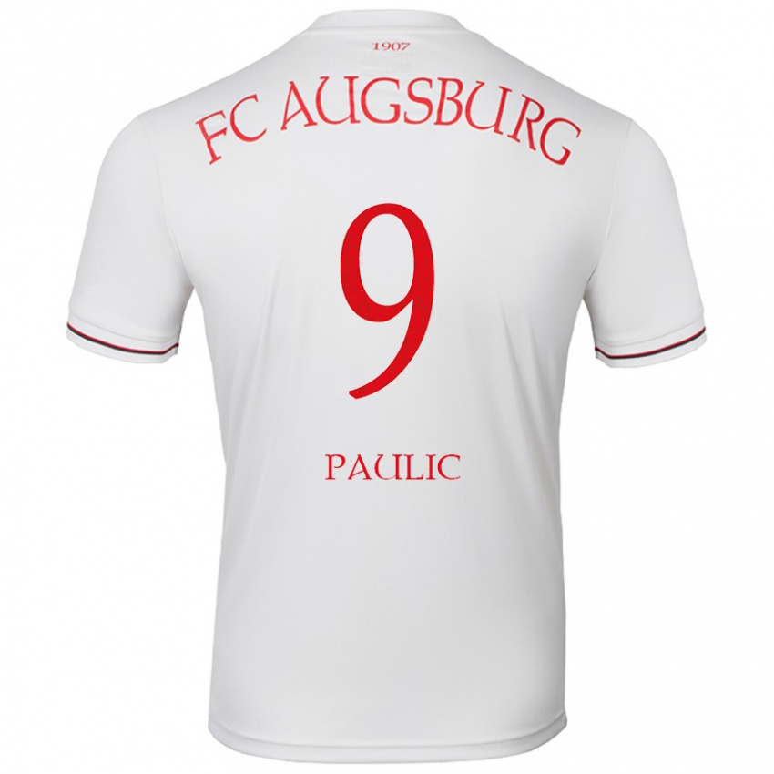 Niño Camiseta Anthony Paulic #9 Blanco 1ª Equipación 2024/25 La Camisa