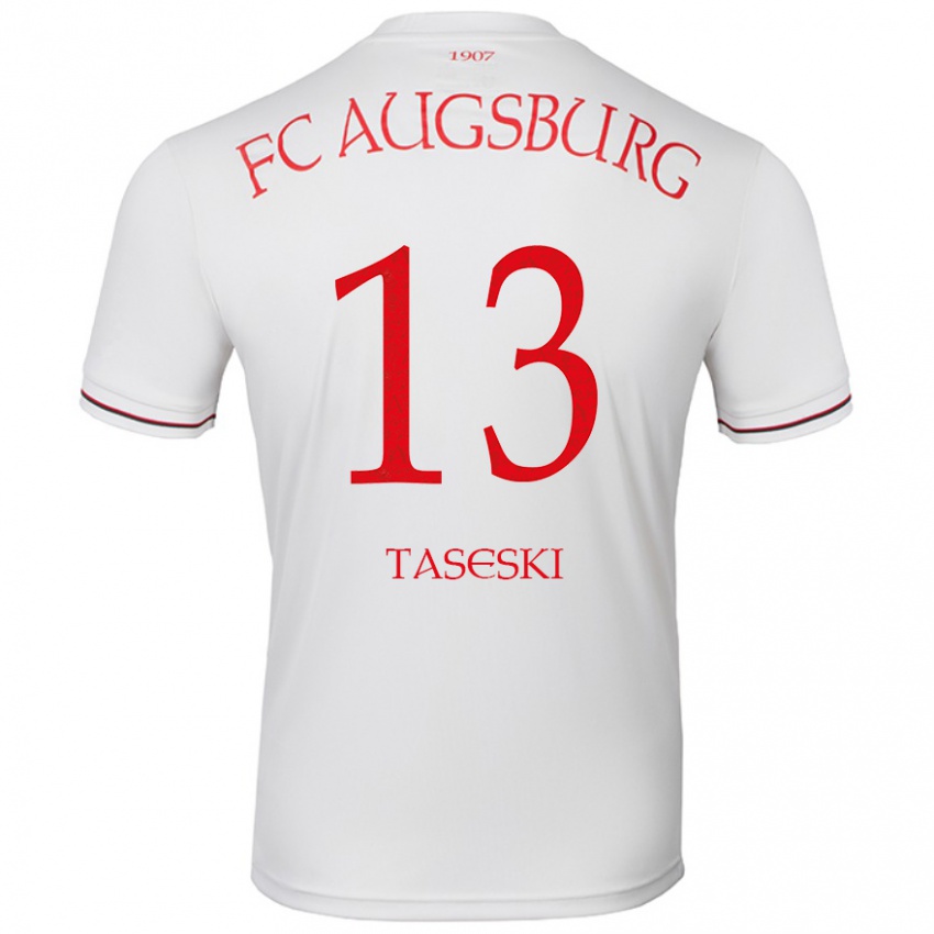 Niño Camiseta Kristijan Taseski #13 Blanco 1ª Equipación 2024/25 La Camisa