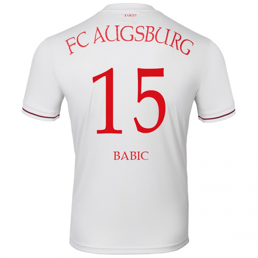 Niño Camiseta David Babic #15 Blanco 1ª Equipación 2024/25 La Camisa