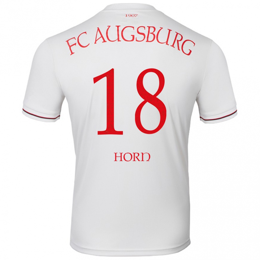 Niño Camiseta Tobias Horn #18 Blanco 1ª Equipación 2024/25 La Camisa