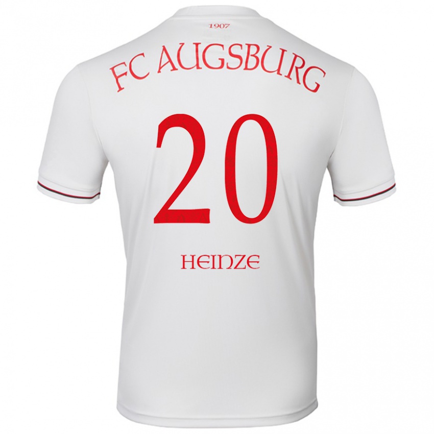 Niño Camiseta Fynn Heinze #20 Blanco 1ª Equipación 2024/25 La Camisa