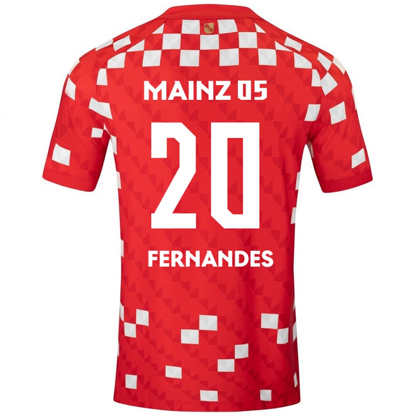 Niño Camiseta Edimilson Fernandes #20 Blanco Rojo 1ª Equipación 2024/25 La Camisa