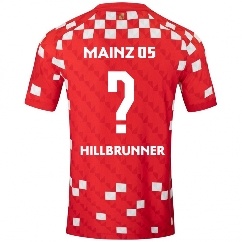 Niño Camiseta Fynn Hillbrunner #0 Blanco Rojo 1ª Equipación 2024/25 La Camisa