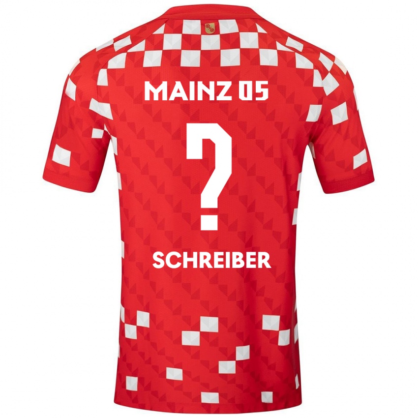 Niño Camiseta Philipp Schreiber #0 Blanco Rojo 1ª Equipación 2024/25 La Camisa