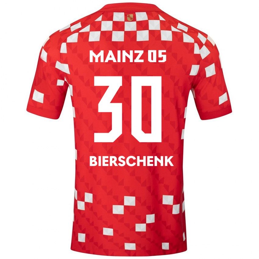 Niño Camiseta Lovis Bierschenk #30 Blanco Rojo 1ª Equipación 2024/25 La Camisa