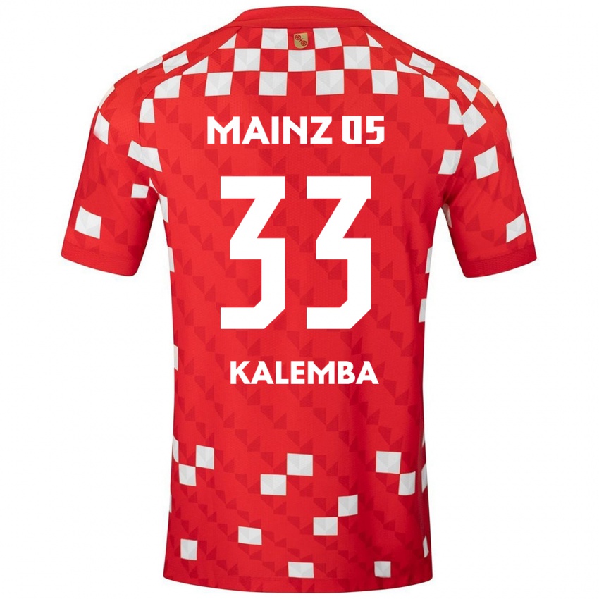 Niño Camiseta Marcel Kalemba #33 Blanco Rojo 1ª Equipación 2024/25 La Camisa