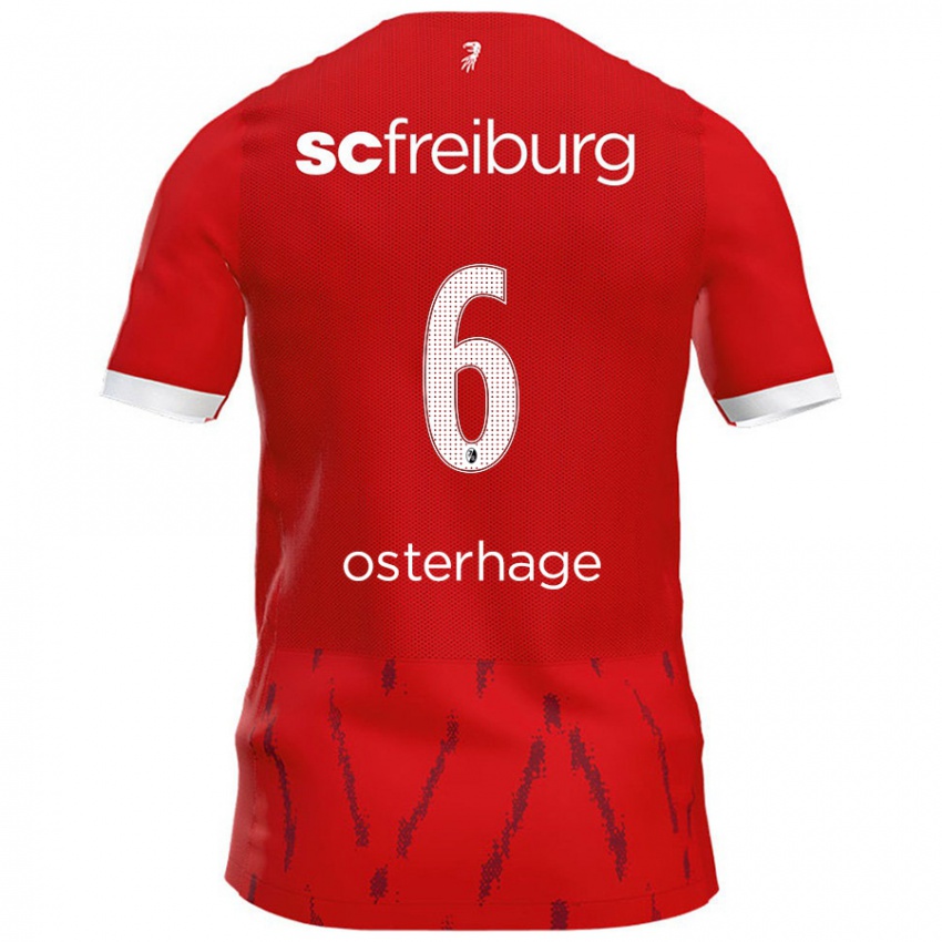 Niño Camiseta Patrick Osterhage #6 Rojo 1ª Equipación 2024/25 La Camisa