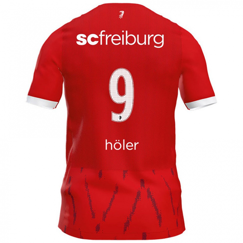 Niño Camiseta Lucas Höler #9 Rojo 1ª Equipación 2024/25 La Camisa