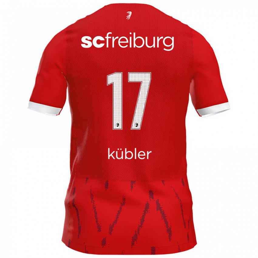 Niño Camiseta Lukas Kübler #17 Rojo 1ª Equipación 2024/25 La Camisa