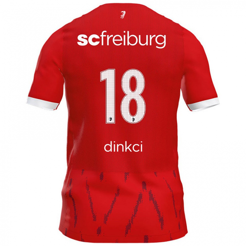 Niño Camiseta Eren Dinkci #18 Rojo 1ª Equipación 2024/25 La Camisa