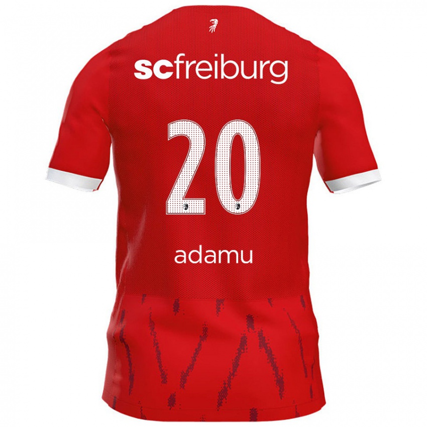 Niño Camiseta Junior Adamu #20 Rojo 1ª Equipación 2024/25 La Camisa