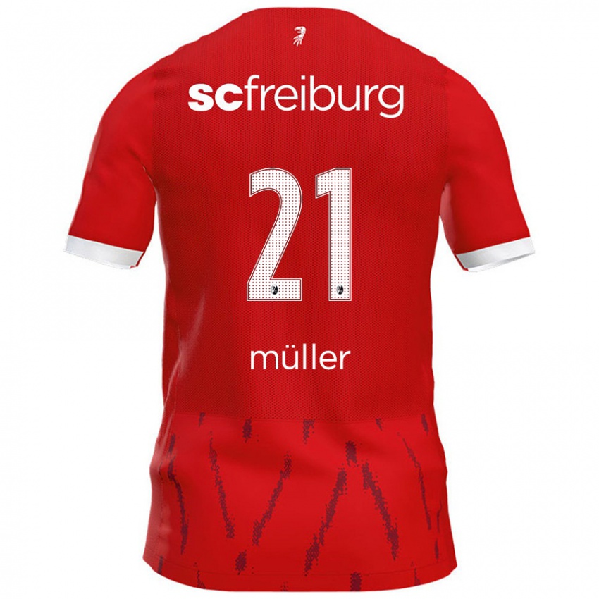 Niño Camiseta Florian Müller #21 Rojo 1ª Equipación 2024/25 La Camisa