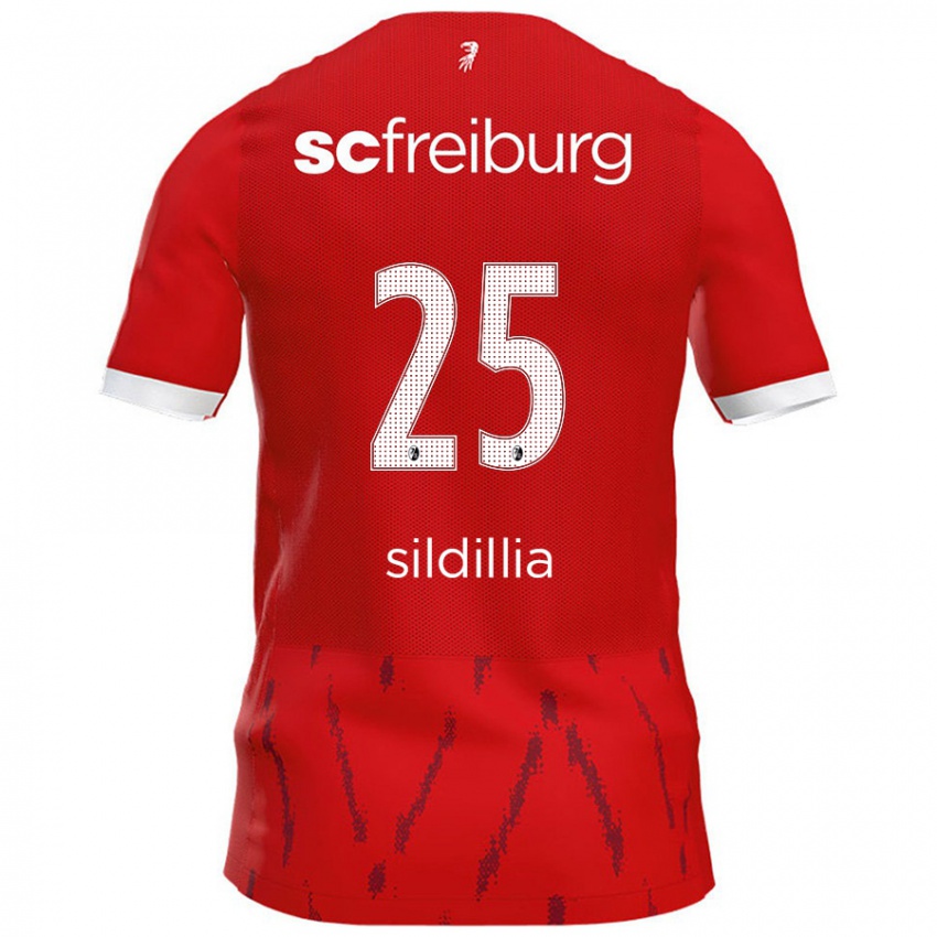 Niño Camiseta Kiliann Sildillia #25 Rojo 1ª Equipación 2024/25 La Camisa