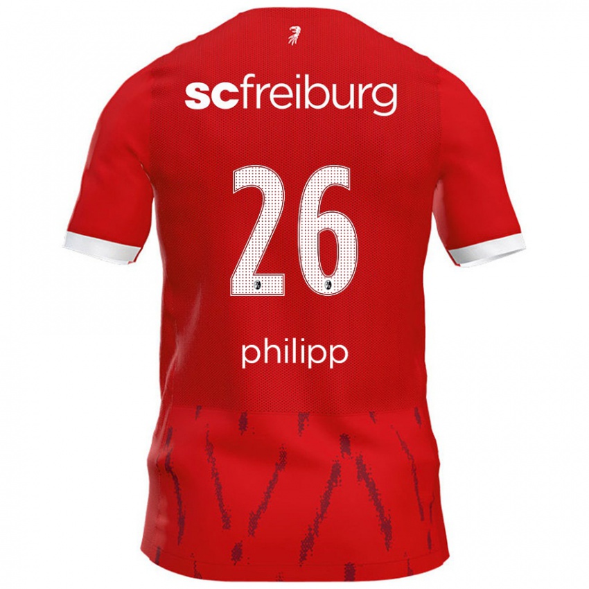 Niño Camiseta Maximilian Philipp #26 Rojo 1ª Equipación 2024/25 La Camisa