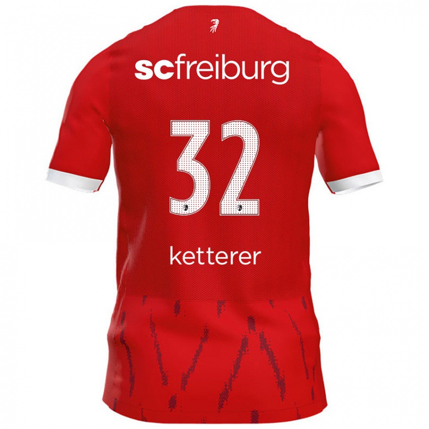 Niño Camiseta Ashley Ketterer #32 Rojo 1ª Equipación 2024/25 La Camisa