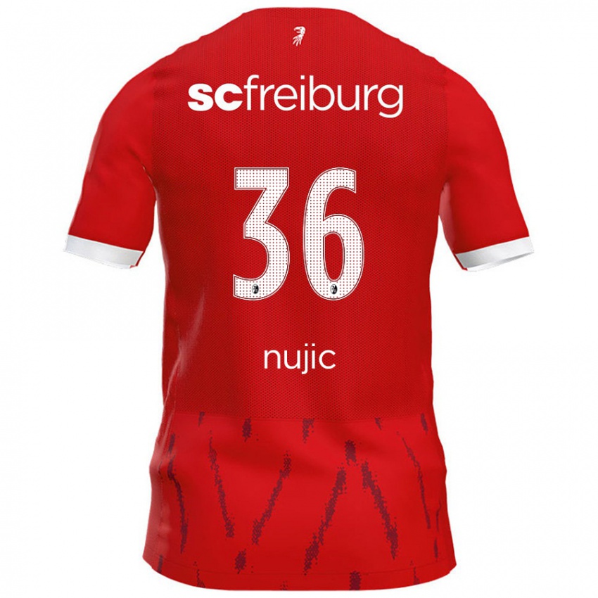 Niño Camiseta Luka Nujic #36 Rojo 1ª Equipación 2024/25 La Camisa