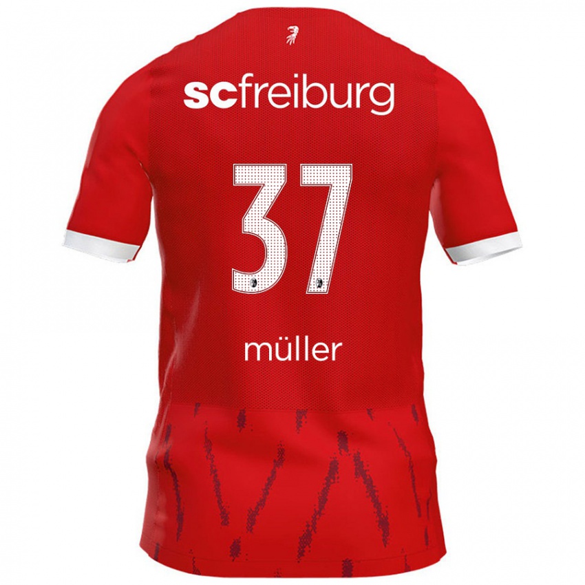 Niño Camiseta Ruben Müller #37 Rojo 1ª Equipación 2024/25 La Camisa