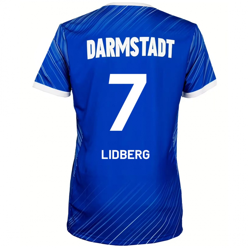 Niño Camiseta Isac Lidberg #7 Azul Blanco 1ª Equipación 2024/25 La Camisa