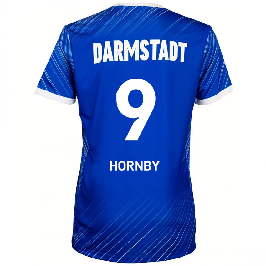 Niño Camiseta Fraser Hornby #9 Azul Blanco 1ª Equipación 2024/25 La Camisa