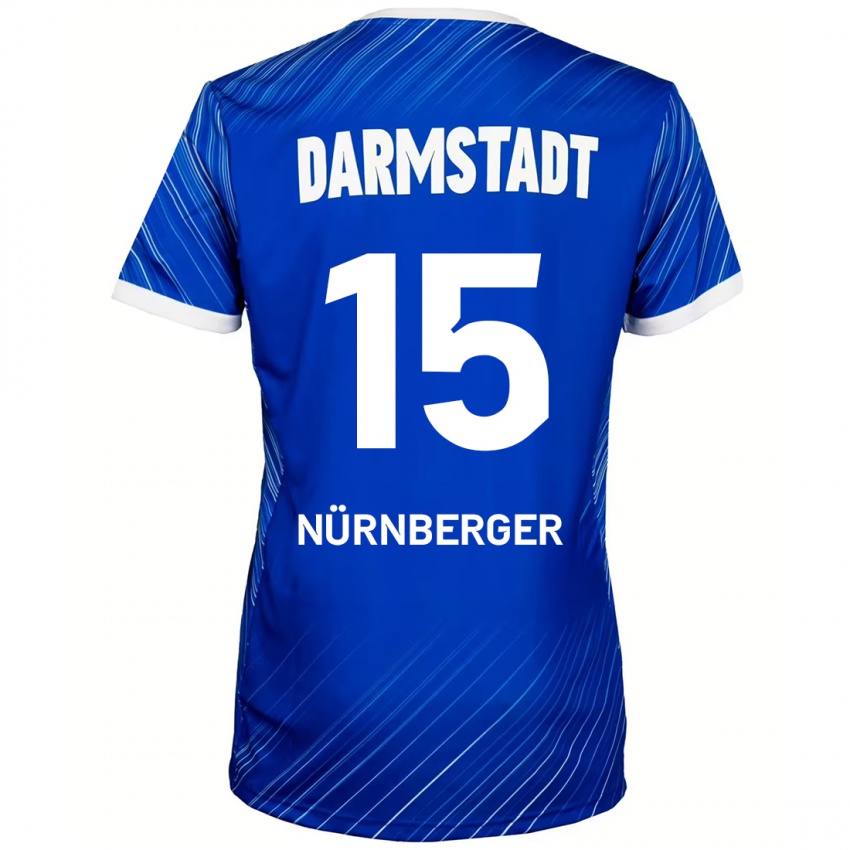 Niño Camiseta Fabian Nürnberger #15 Azul Blanco 1ª Equipación 2024/25 La Camisa