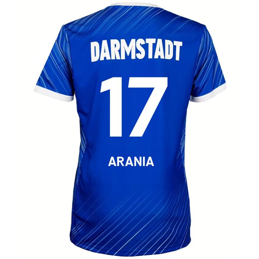 Niño Camiseta Asaf Arania #17 Azul Blanco 1ª Equipación 2024/25 La Camisa