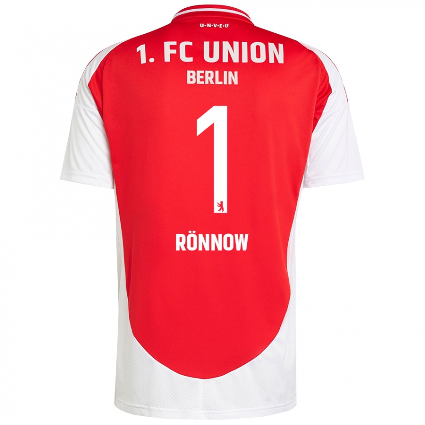 Niño Camiseta Frederik Rönnow #1 Rojo Blanco 1ª Equipación 2024/25 La Camisa