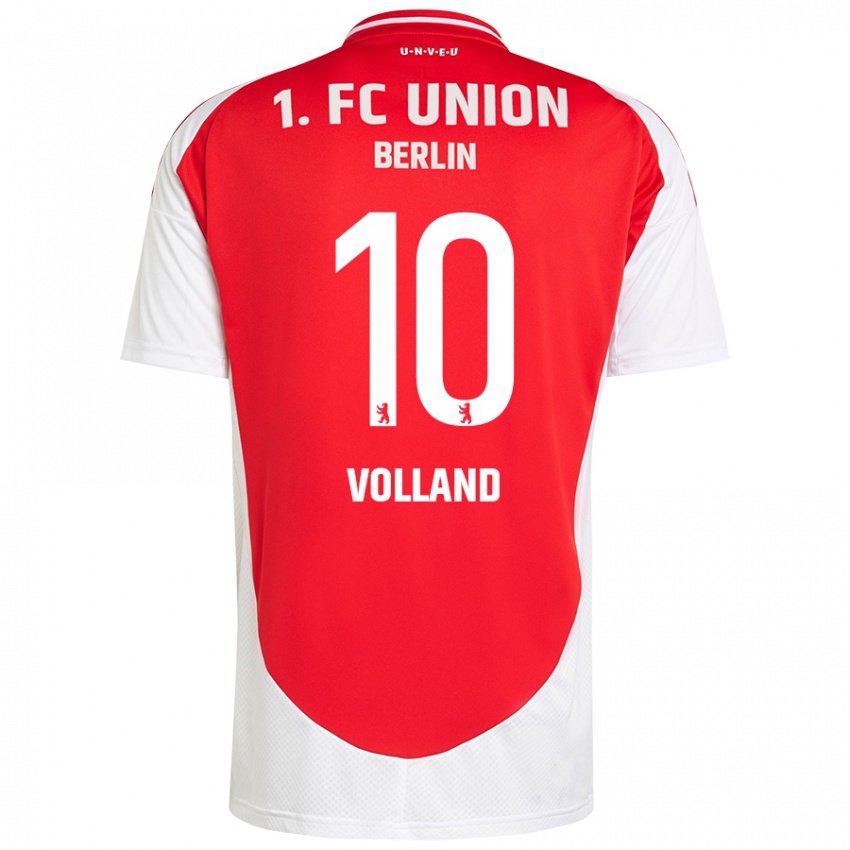 Niño Camiseta Kevin Volland #10 Rojo Blanco 1ª Equipación 2024/25 La Camisa