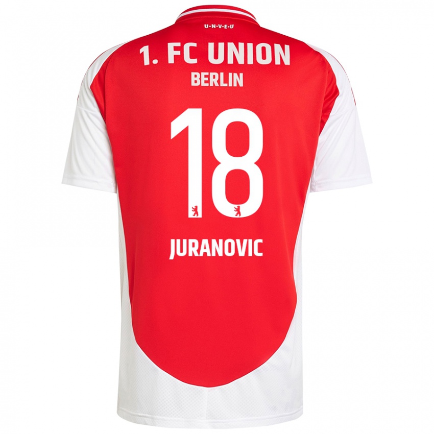 Niño Camiseta Josip Juranovic #18 Rojo Blanco 1ª Equipación 2024/25 La Camisa