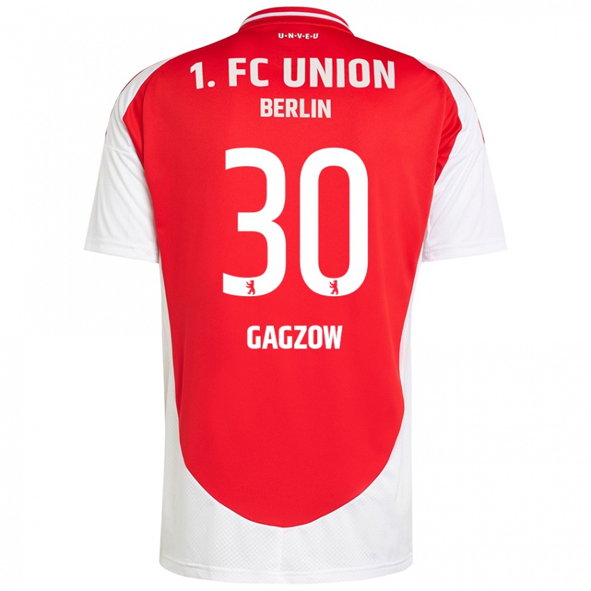 Niño Camiseta Fritz Gagzow #30 Rojo Blanco 1ª Equipación 2024/25 La Camisa