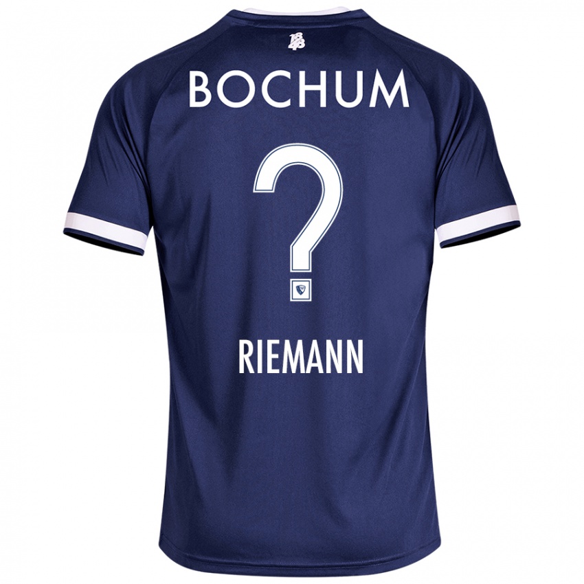 Niño Camiseta Manuel Riemann #0 Azul Oscuro 1ª Equipación 2024/25 La Camisa