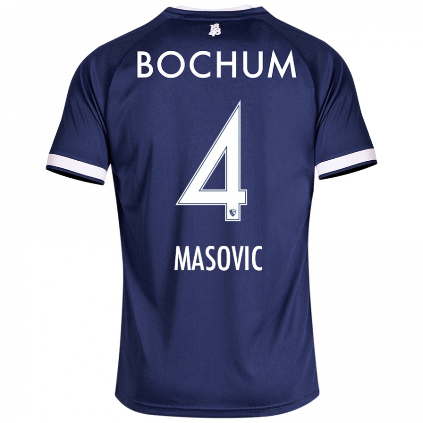 Niño Camiseta Erhan Masovic #4 Azul Oscuro 1ª Equipación 2024/25 La Camisa