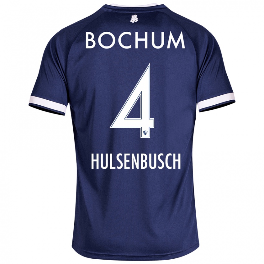 Niño Camiseta Daniel Hülsenbusch #4 Azul Oscuro 1ª Equipación 2024/25 La Camisa