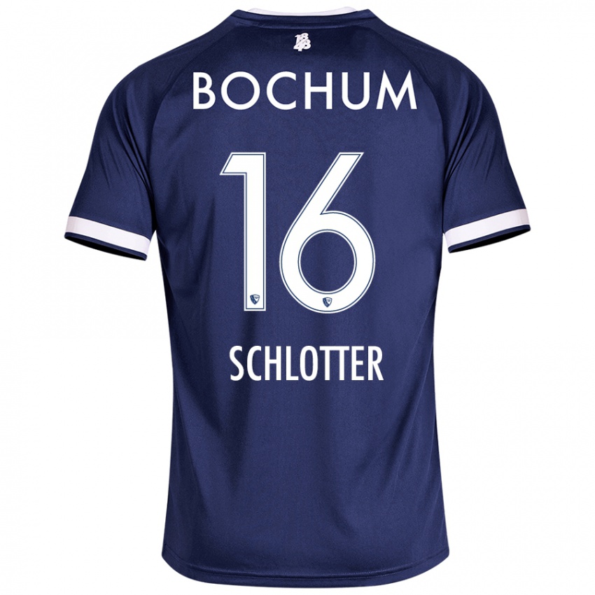 Niño Camiseta Joel Schlotter #16 Azul Oscuro 1ª Equipación 2024/25 La Camisa