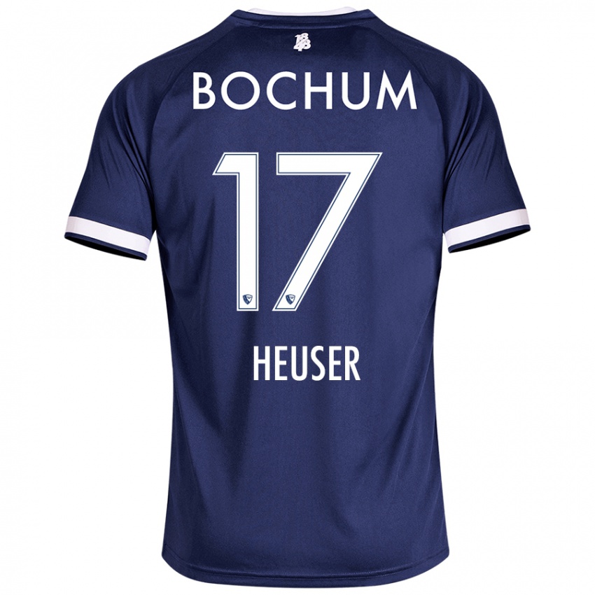 Niño Camiseta Ben Heuser #17 Azul Oscuro 1ª Equipación 2024/25 La Camisa