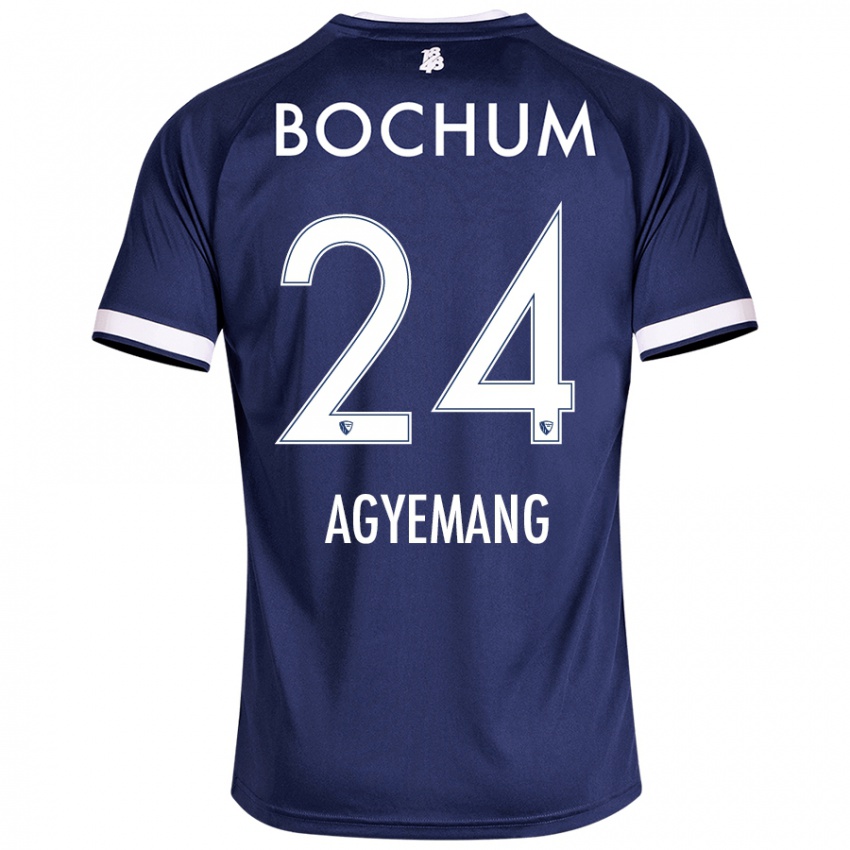 Niño Camiseta Donovan Agyemang #24 Azul Oscuro 1ª Equipación 2024/25 La Camisa