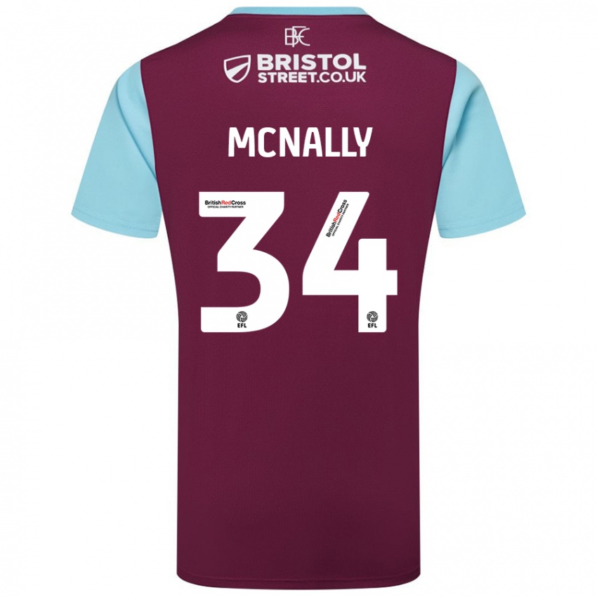 Niño Camiseta Luke Mcnally #34 Borgoña Azul Cielo 1ª Equipación 2024/25 La Camisa