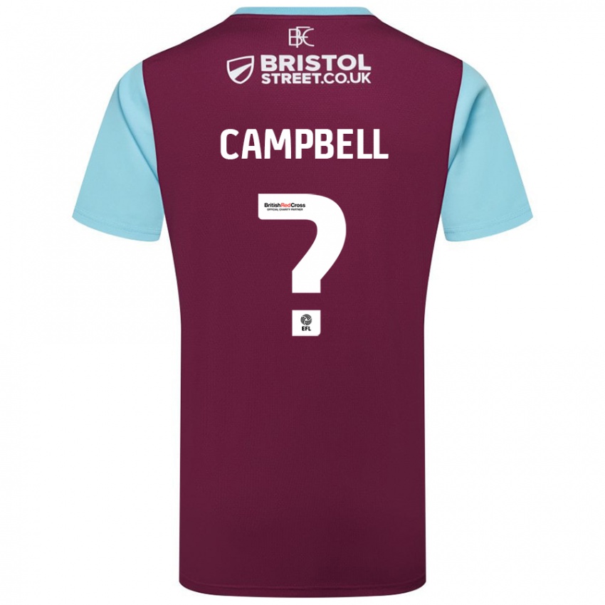 Niño Camiseta Murray Campbell #0 Borgoña Azul Cielo 1ª Equipación 2024/25 La Camisa