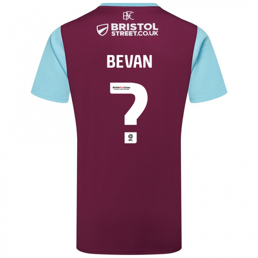 Niño Camiseta Joe Bevan #0 Borgoña Azul Cielo 1ª Equipación 2024/25 La Camisa