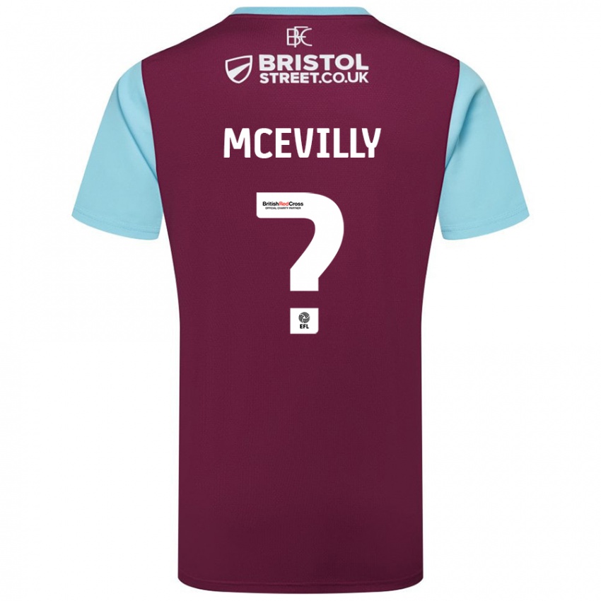 Niño Camiseta Jack Mcevilly #0 Borgoña Azul Cielo 1ª Equipación 2024/25 La Camisa