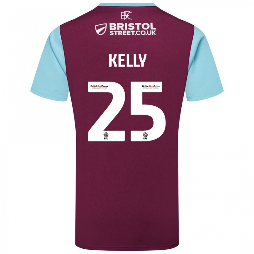 Niño Camiseta Aimee Kelly #25 Borgoña Azul Cielo 1ª Equipación 2024/25 La Camisa