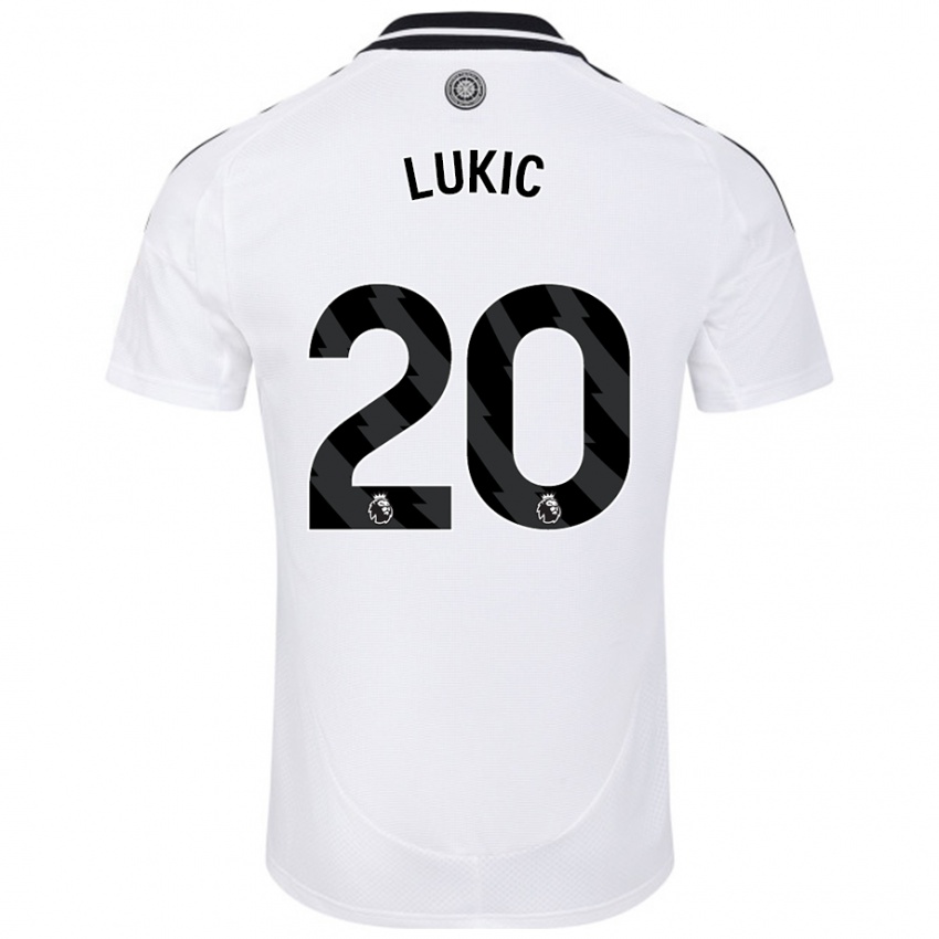 Niño Camiseta Saša Lukić #20 Blanco 1ª Equipación 2024/25 La Camisa