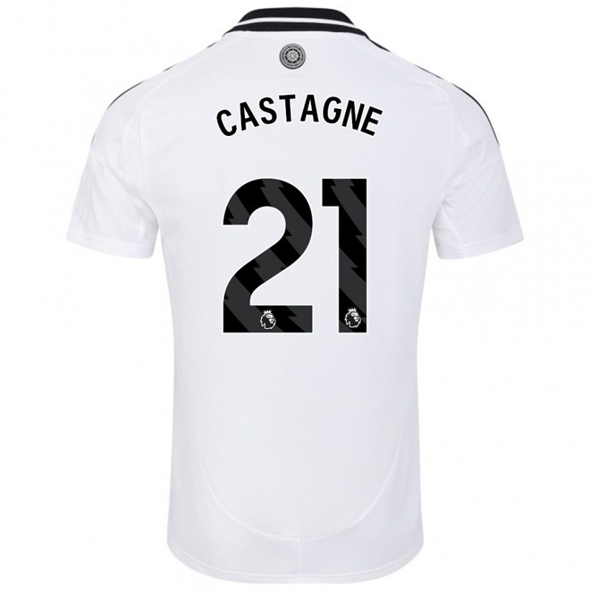 Niño Camiseta Timothy Castagne #21 Blanco 1ª Equipación 2024/25 La Camisa