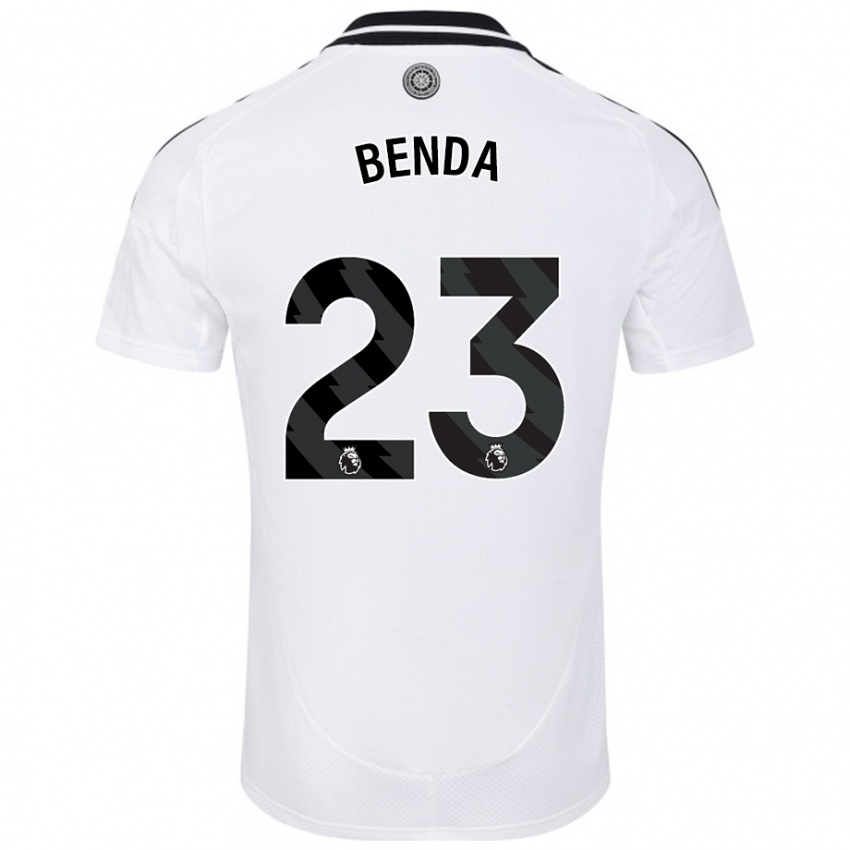 Niño Camiseta Steven Benda #23 Blanco 1ª Equipación 2024/25 La Camisa