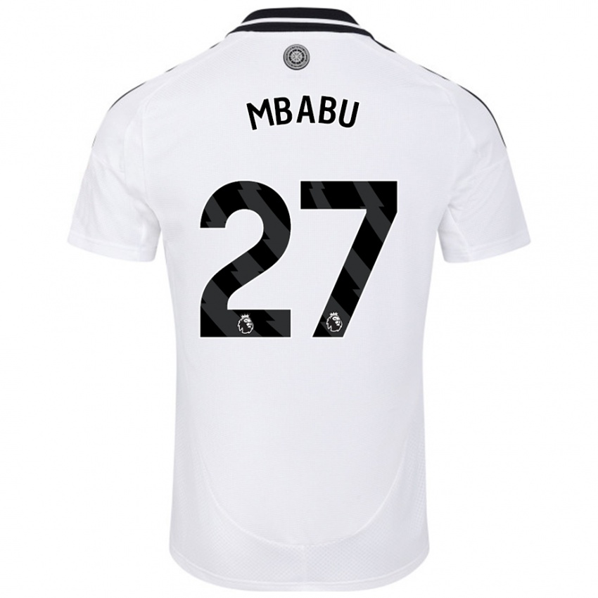 Niño Camiseta Kevin Mbabu #27 Blanco 1ª Equipación 2024/25 La Camisa